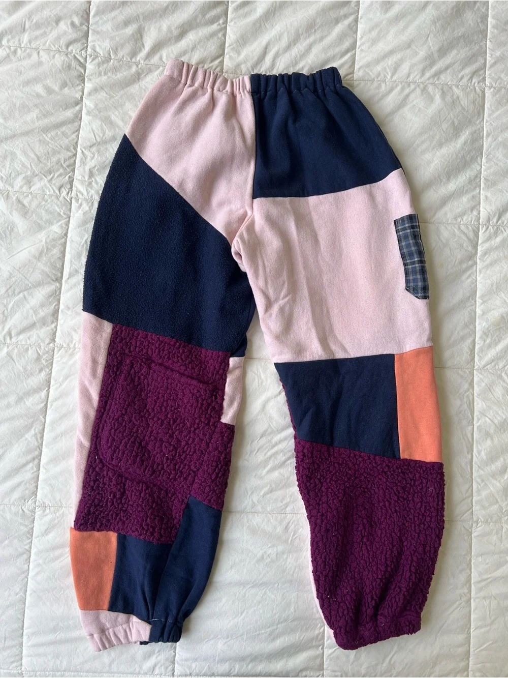 Urban Reworks Colorblock Patchwork Sweatpants - Picture 2 of 8